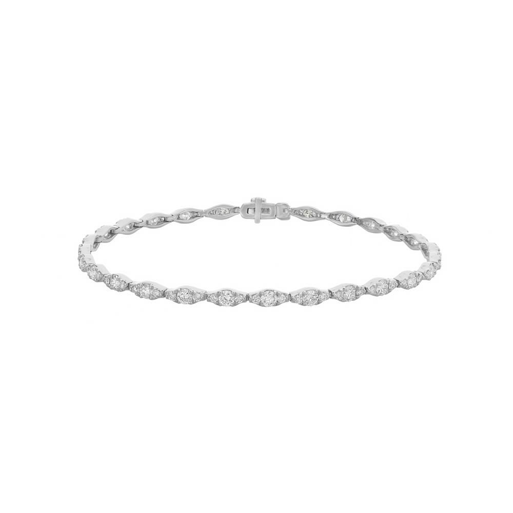 London Collection White Gold Marquise Shape Bracelet