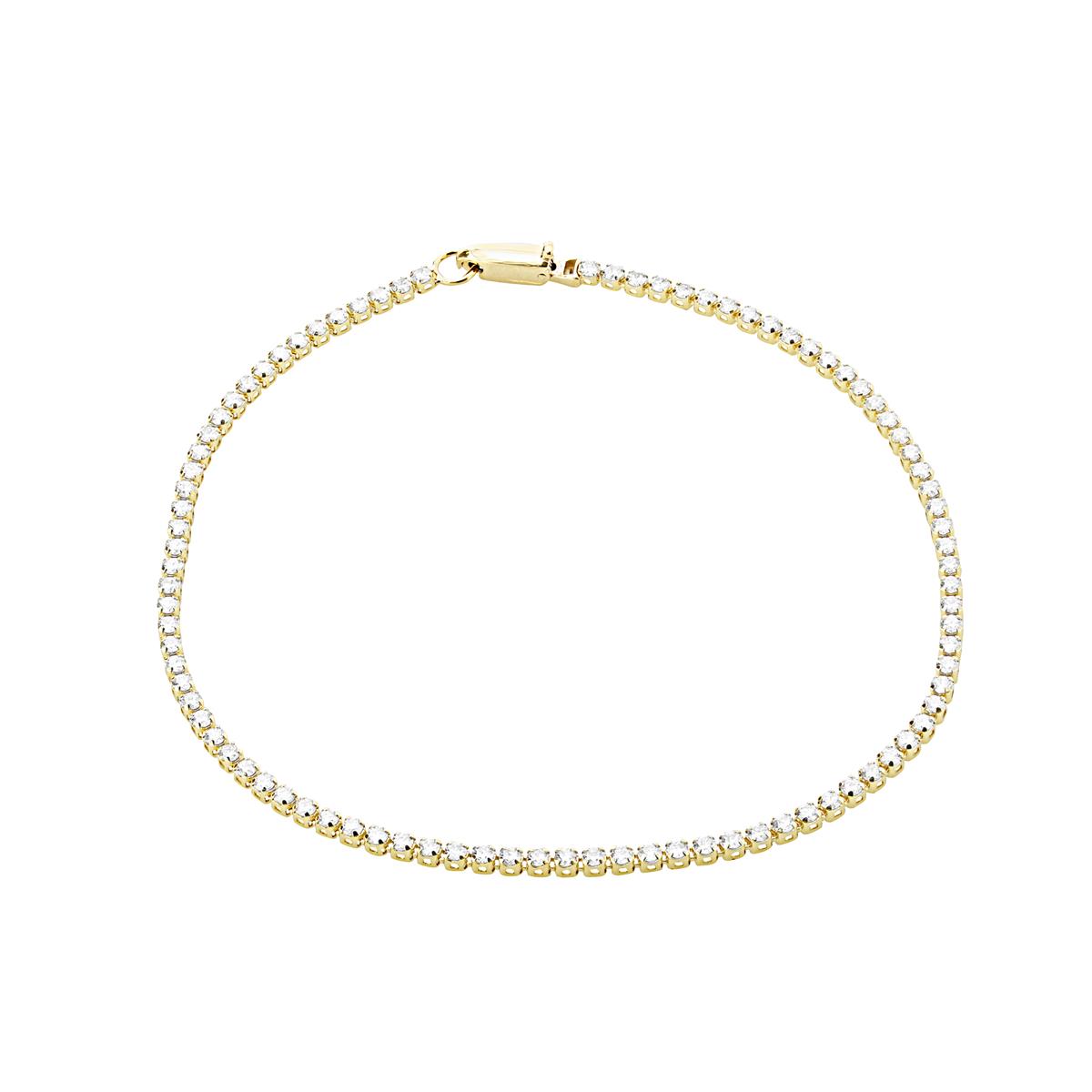 London Collection 14k Yellow Gold Diamond Micro Tennis Bracelet