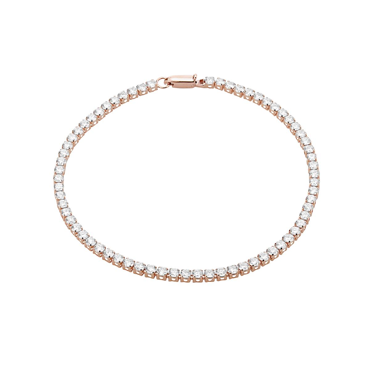 London Collection 14k Rose Gold Diamond Tennis Bracelet