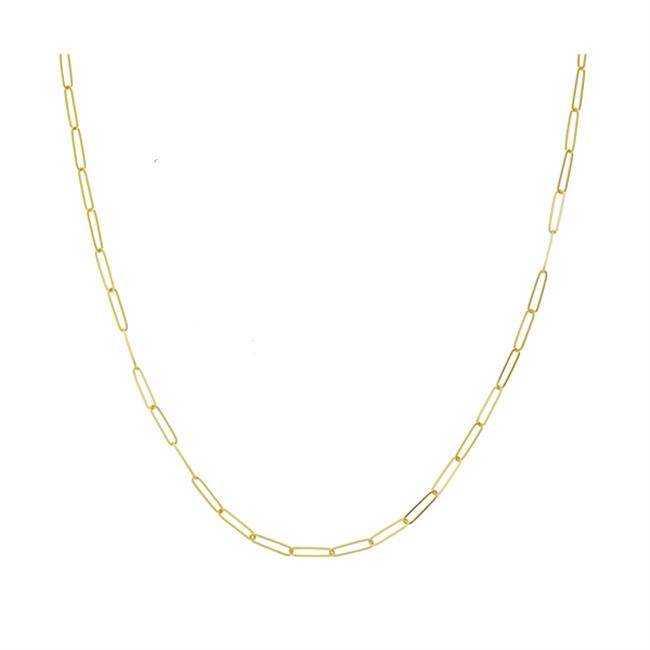 London Collection 14k Yellow Gold 16" Paperclip Chain