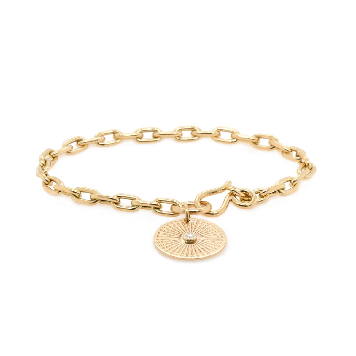 Zoe Chicco 14k Sunbeam Charm Link Bracelet