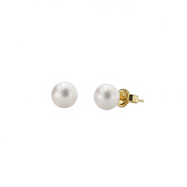 London Collection 14k Yellow Gold Pearl Stud Earrings