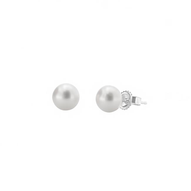 London Collection 14k White Gold Pearl Stud Earrings