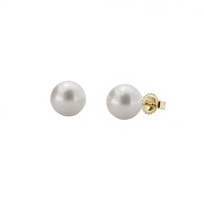 London Collection 14k Yellow Gold Pearl Stud Earrings