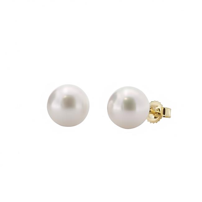 London Collection 14k Yellow Gold Pearl Stud Earrings