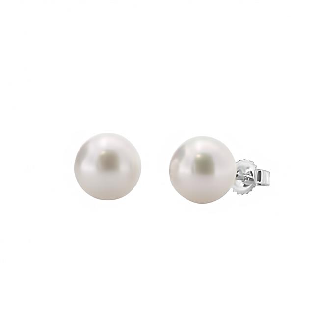 London Collection 14k White Gold Pearl Stud Earrings