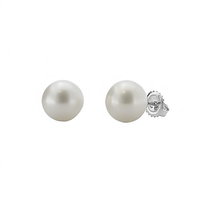 London Collection 14k White Gold Pearl Stud Earrings