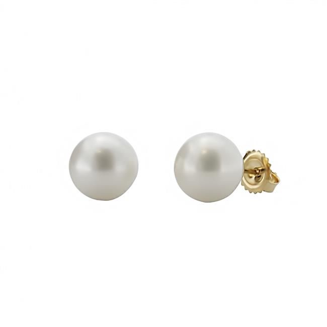 London Collection 14k Yellow Gold Pearl Stud Earrings