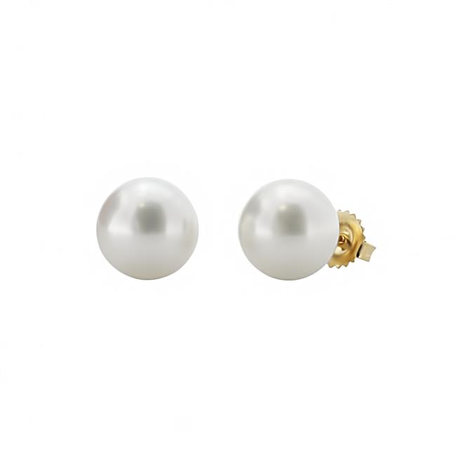 London Collection 14k Yellow Gold Pearl Stud Earrings