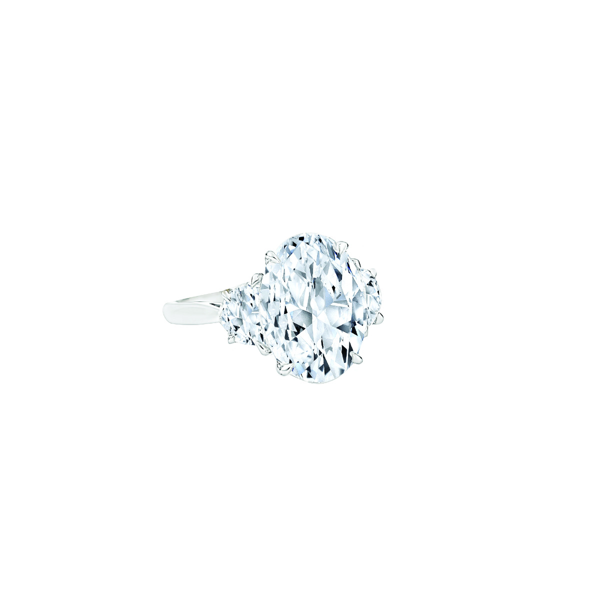 Norman Silverman Platinum Three Stone Diamond Ring