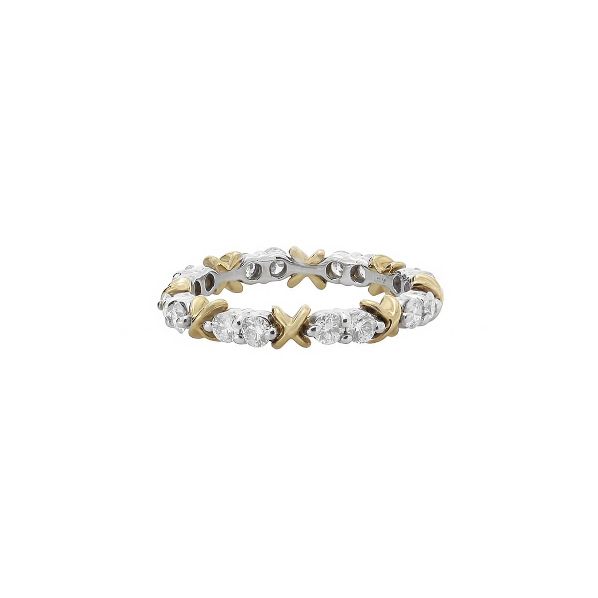 London Collection 14k Two Tone "XO" Eternity Band