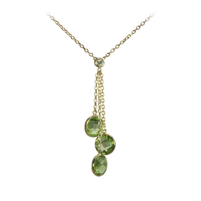 Olivia B 14k Yellow Gold Peridot Lariat Necklace