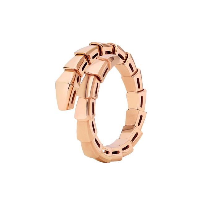 Bvlgari Serpenti Viper 18k Rose Gold Wrap Ring