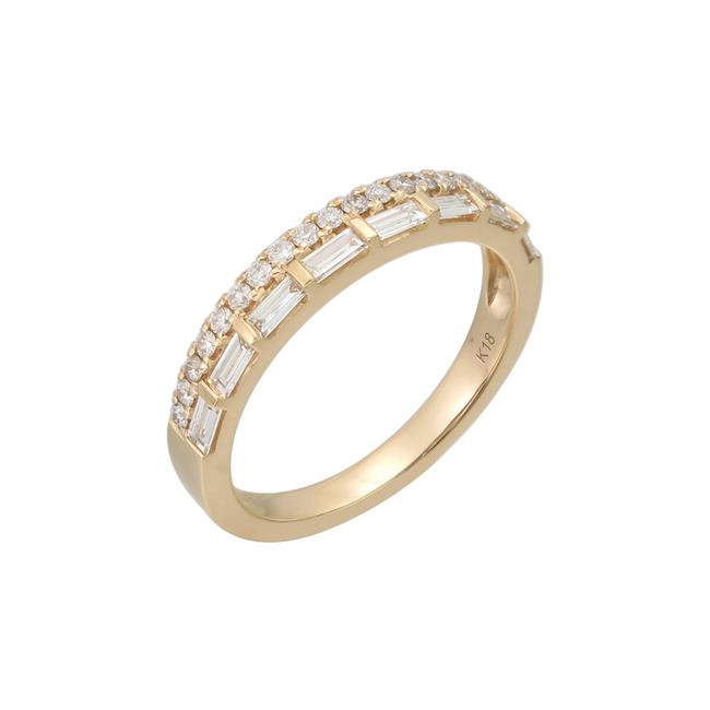 London Collection 18k Gold 2 Row Diamond 1 /2 Band