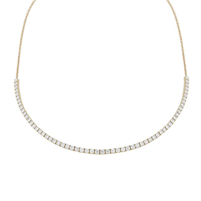 London Collection 18k Yellow Gold Diamond Tennis Necklace