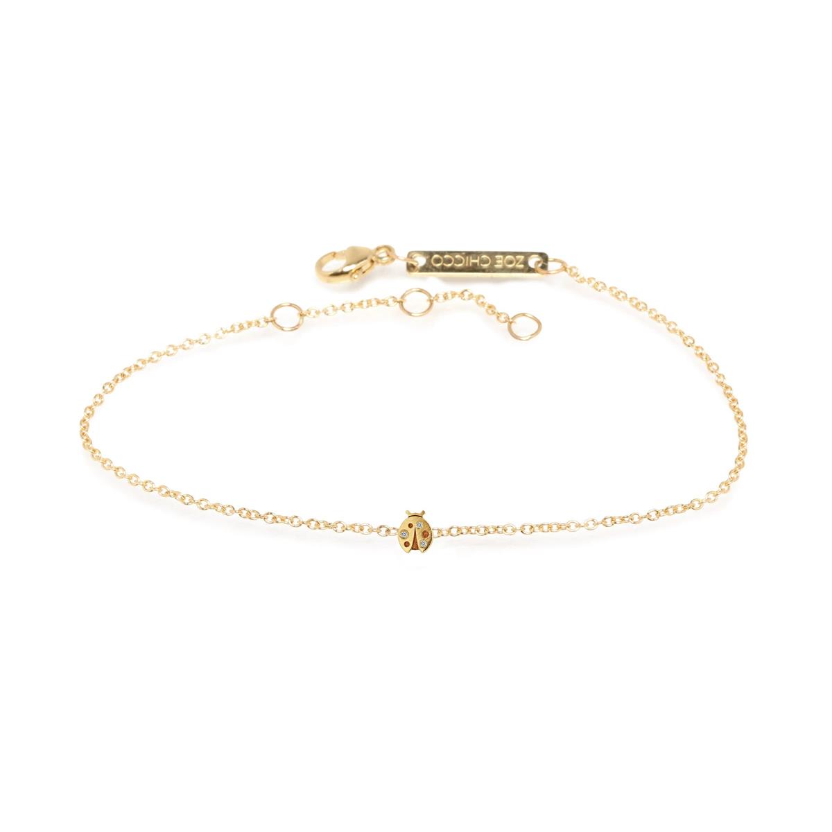 Zoe Chicco 14k Yellow Gold Ladybug Bracelet