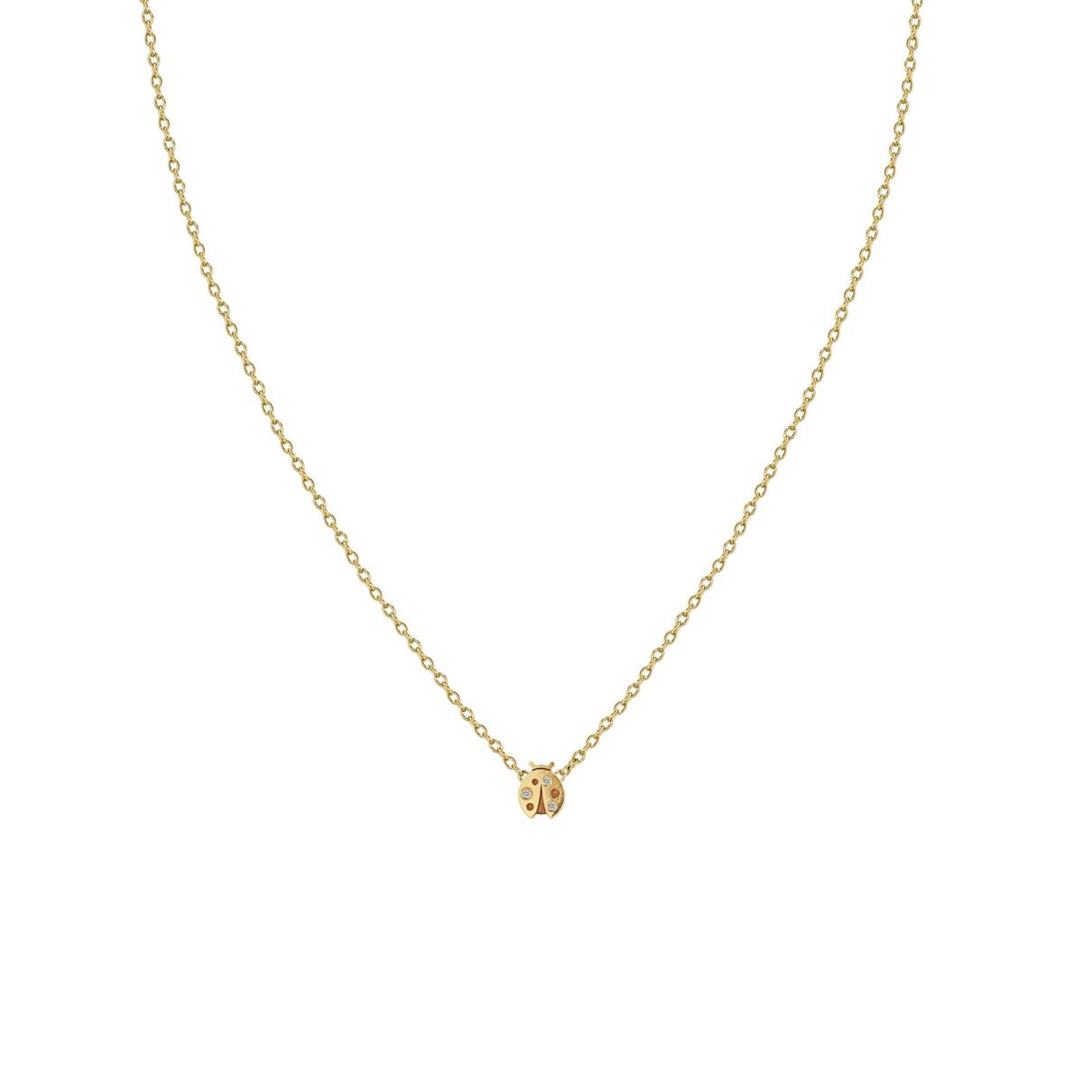 Zoe Chicco 14k Yellow Gold Ladybug Necklace