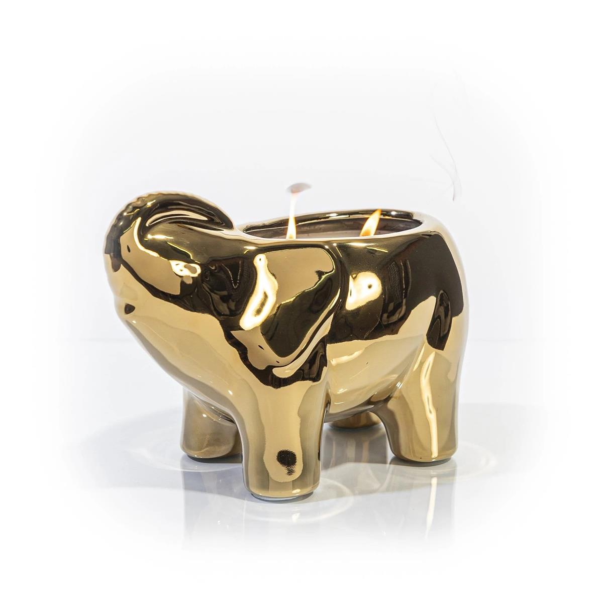 Thompson Ferrier Metallic Gold Elephant Candle