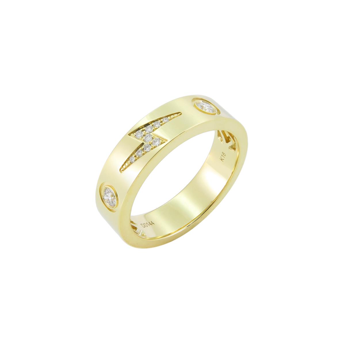 London Collection Yellow Gold Diamond Bolt Band