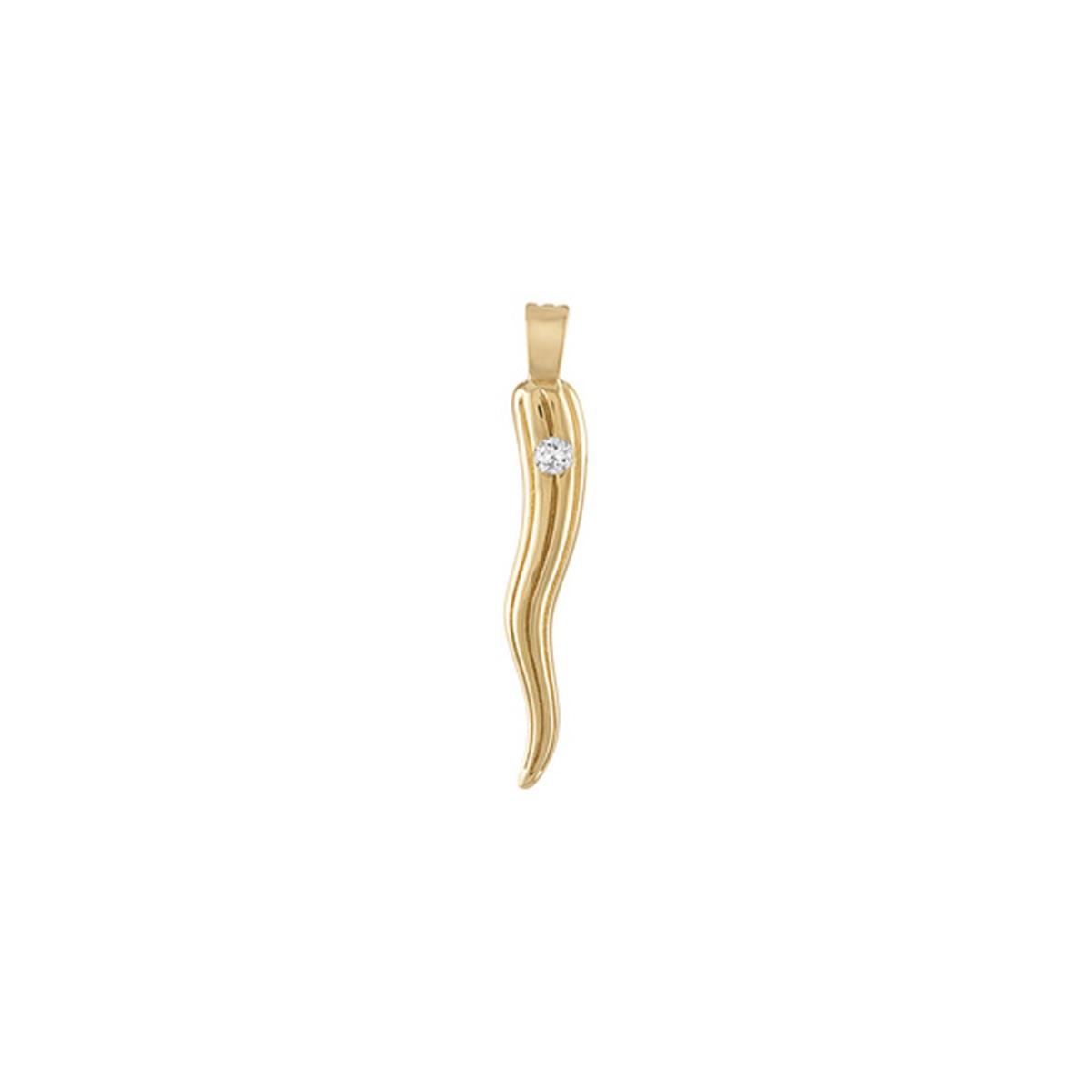 Gigi Ferranti Lucia 18k Yellow Gold Hidden Diamond Horn Pendant