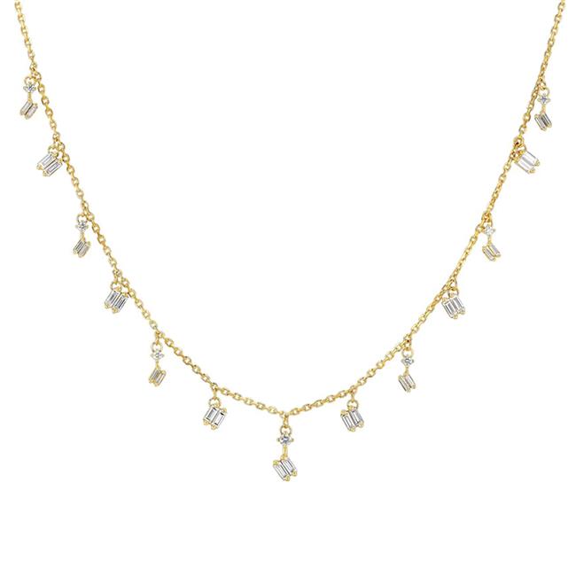 Suzanne Kalan 18k Yellow Gold Diamond Dangle Necklace