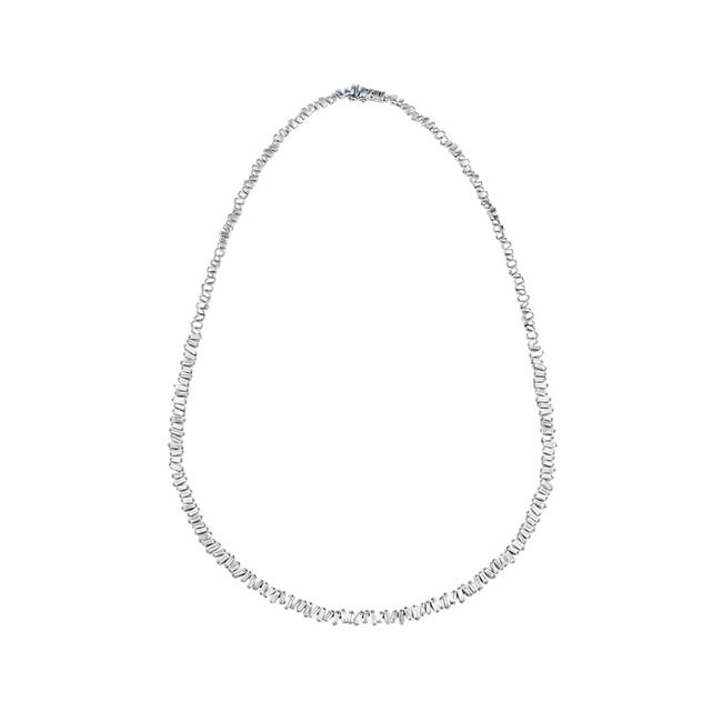 Suzanne Kalan 18k White Gold Classic Diamond Tennis Necklace