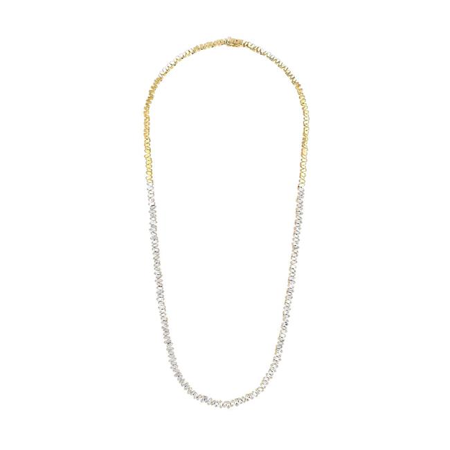 Suzanne Kalan 18k Yellow Gold Mini Diamond Tennis Necklace