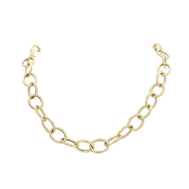 London Collection 14k Yellow Gold Round Link Chain Necklace