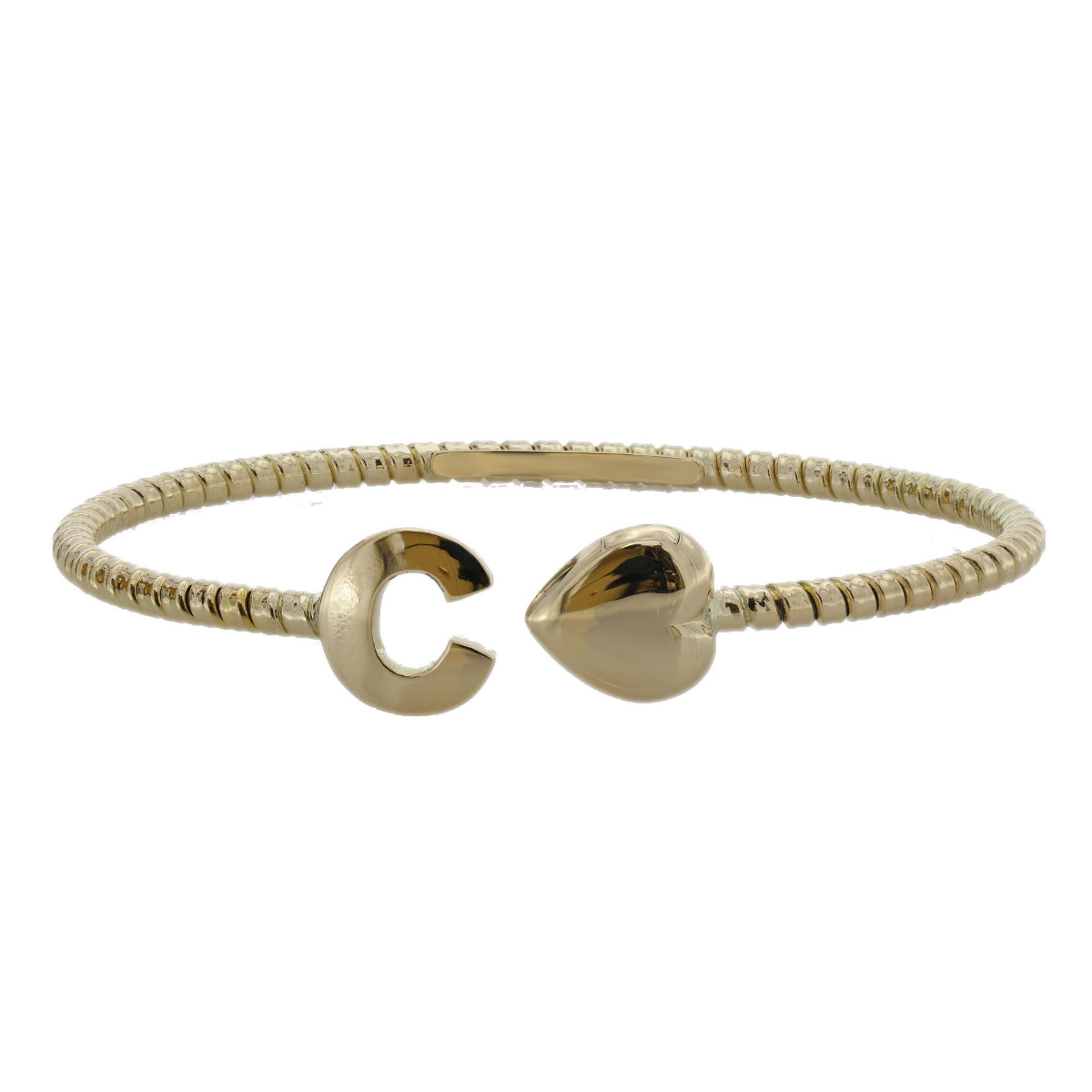 London Collection 18k "C" and Heart Cuff Bracelet