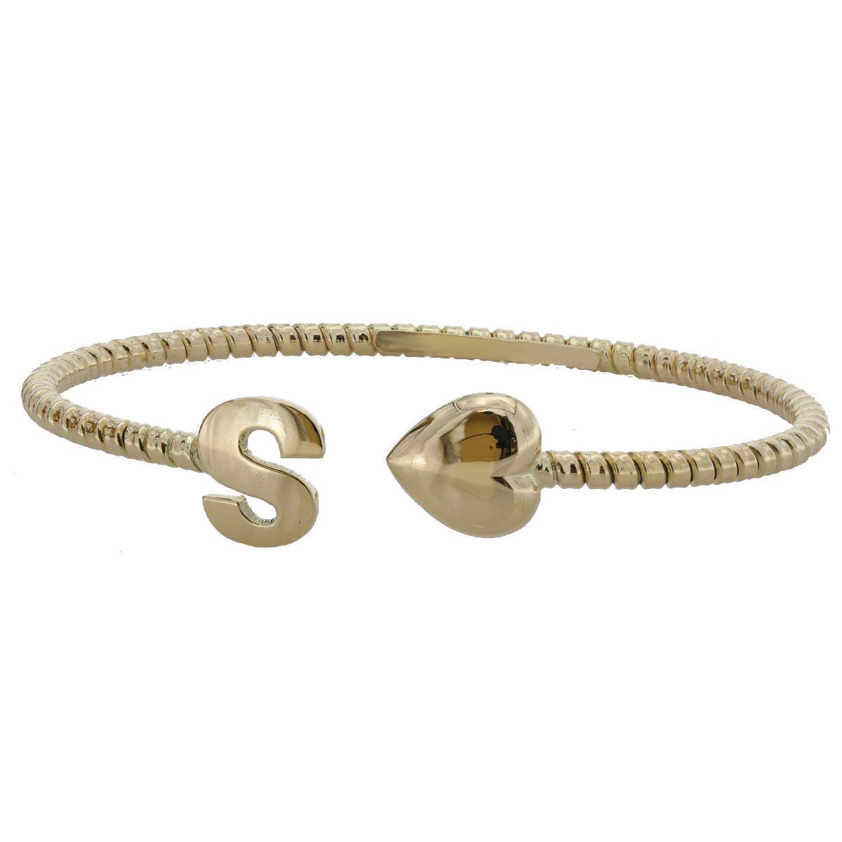 London Collection 18k "S" and Heart Cuff Bracelet