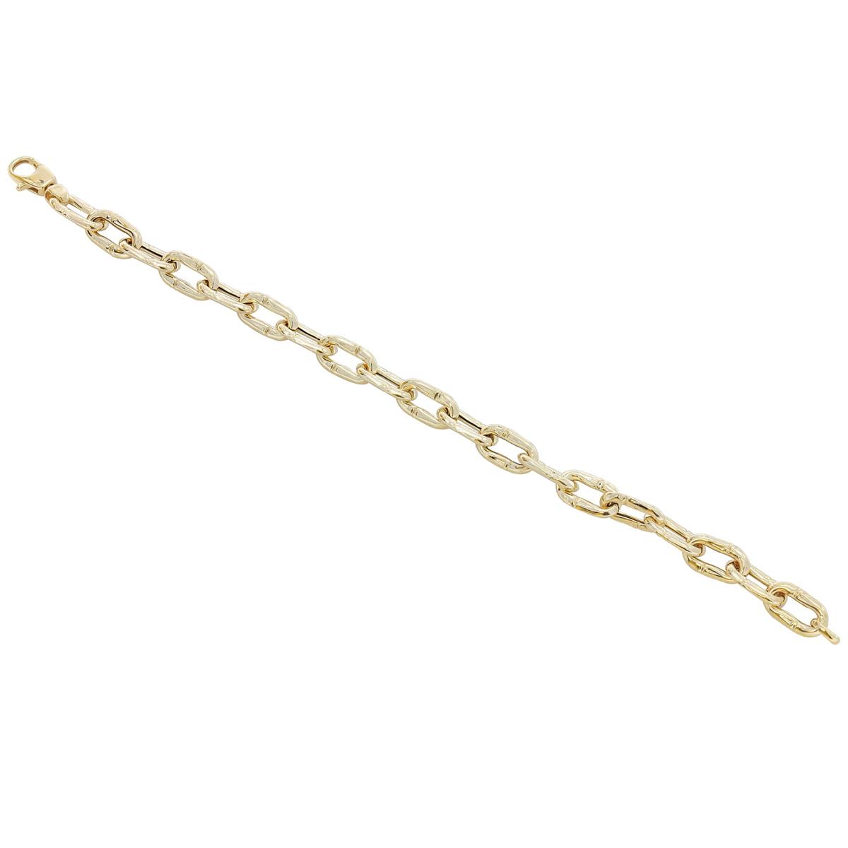 London Collection 14k Yellow Gold Oval Link Bracelet