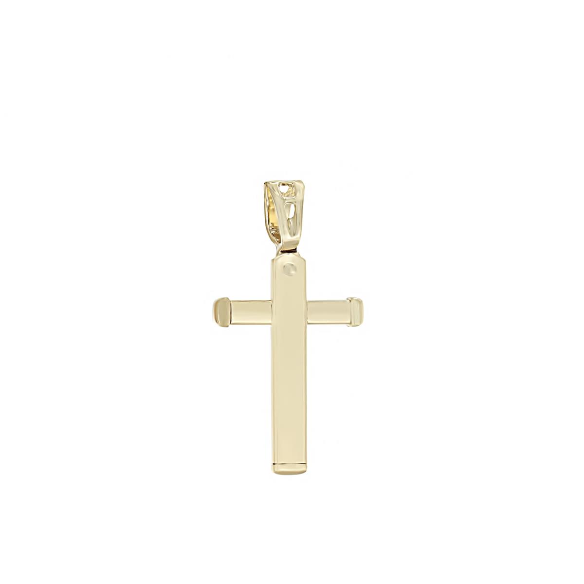 London Collection 14k Yellow Gold Smooth Baby Cross Pendant