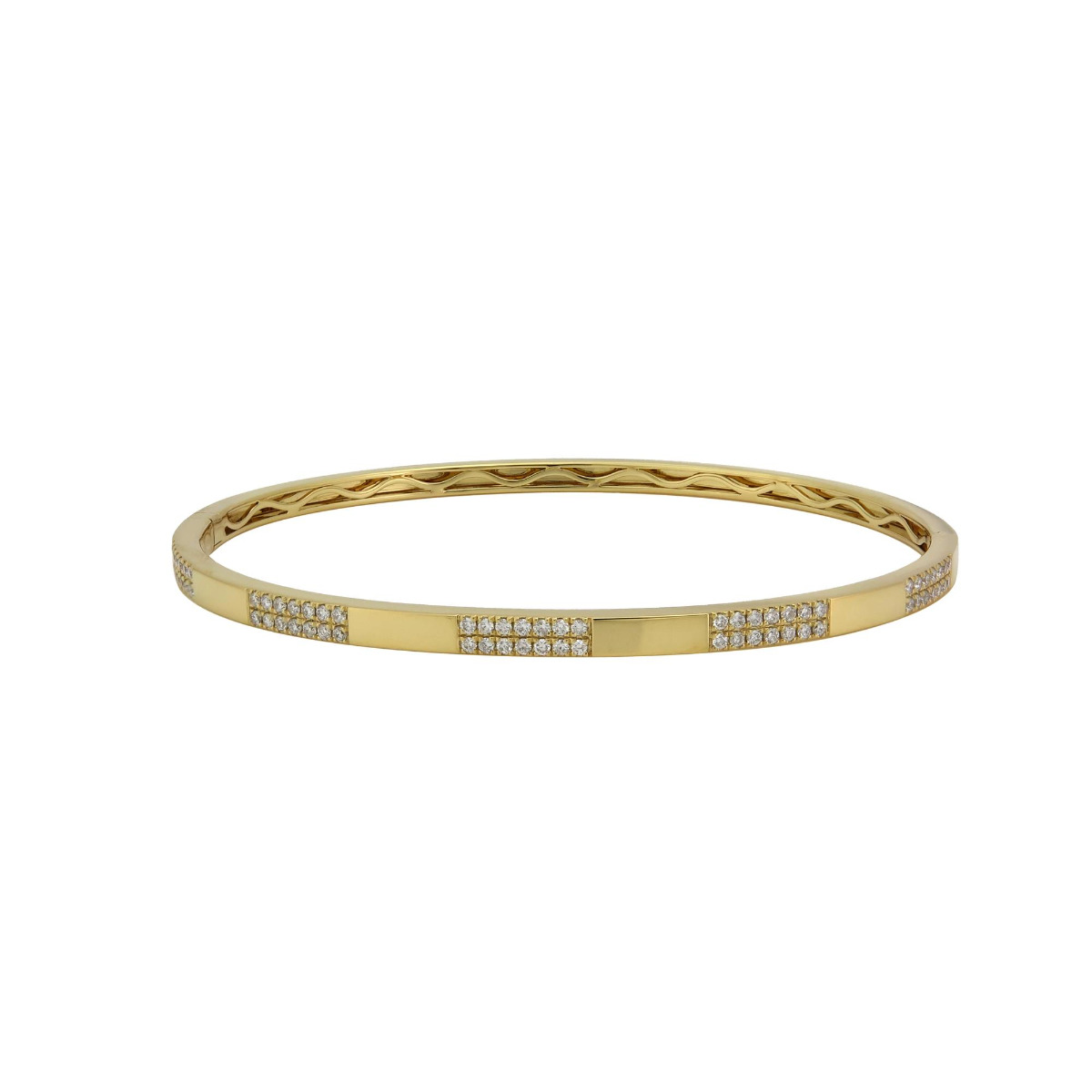 London Collection 18k Gold 2 Row Diamond Bracelet