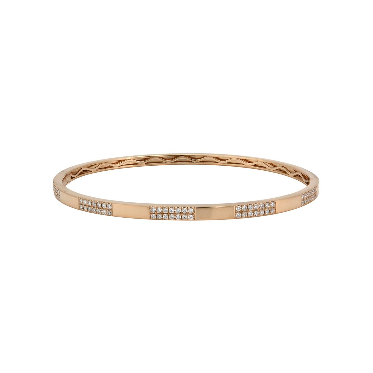 London Collection 18k Gold 2 Row Diamond Bracelet