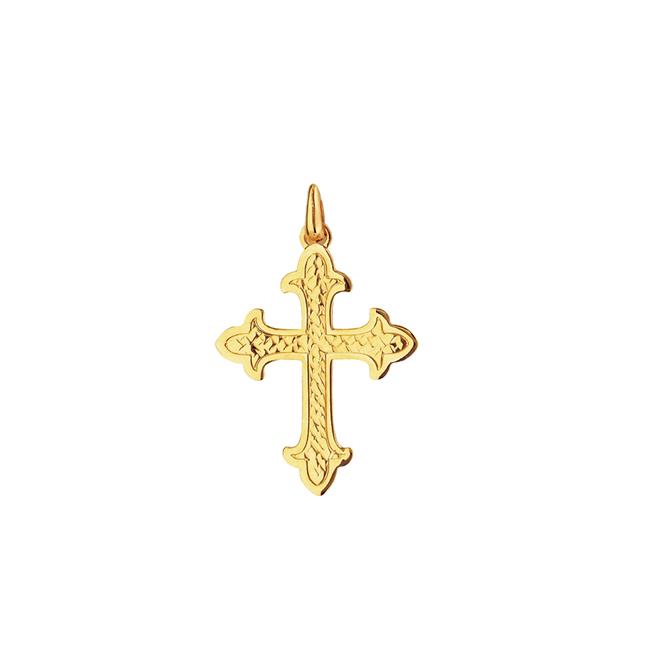 London Collection 14k Yellow Gold Orthodox Cross Pendant