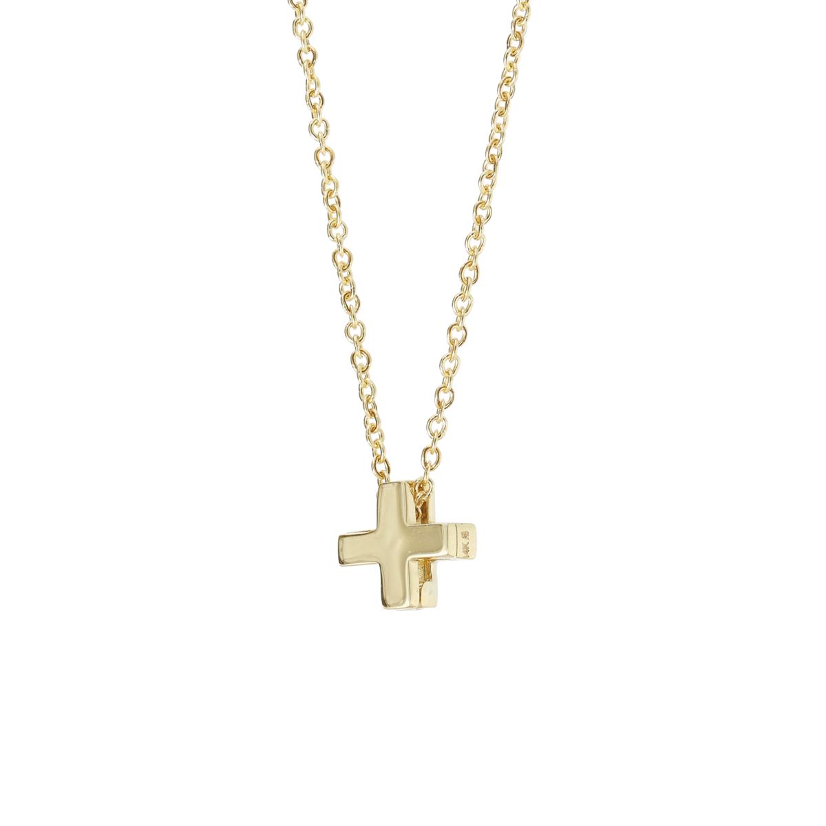 London Collection 14k Mini Cross Pendant Necklace