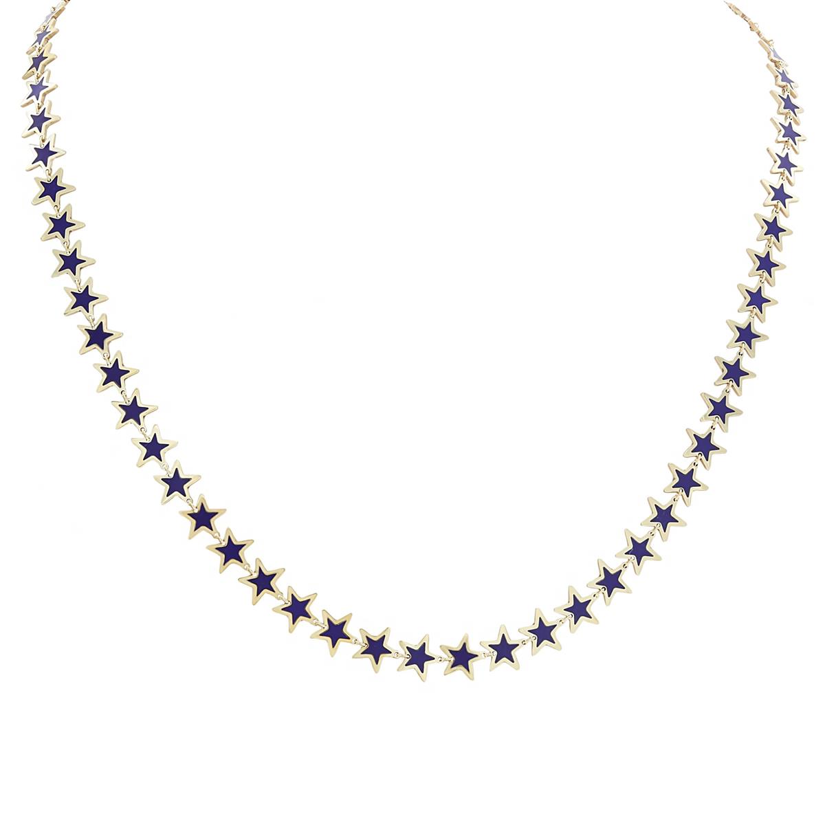 London Collection 14k Yellow Gold Lapis Star Necklace