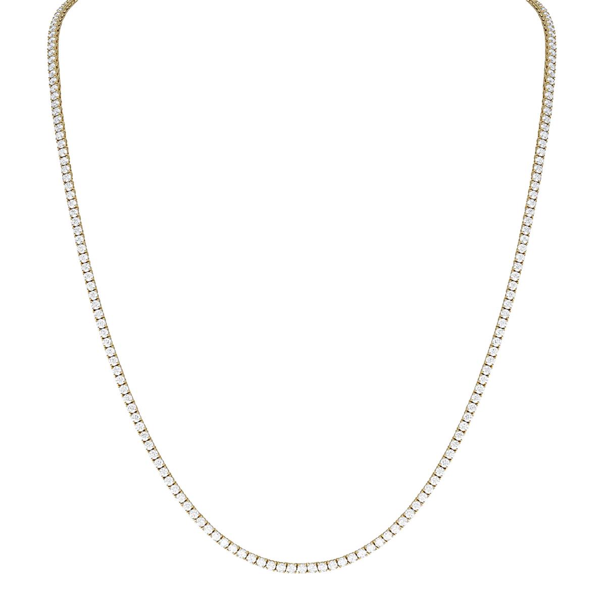 Norman Silverman 18k Yellow Gold Diamond Tennis Necklace