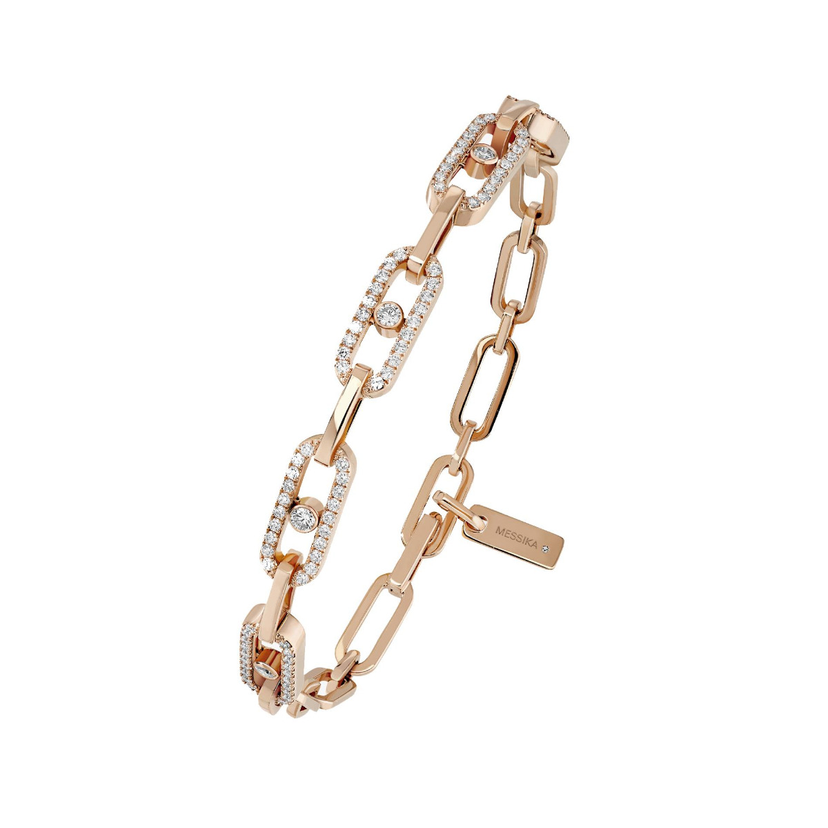 Messika Move Link Multi Diamond 18k Gold Bracelet