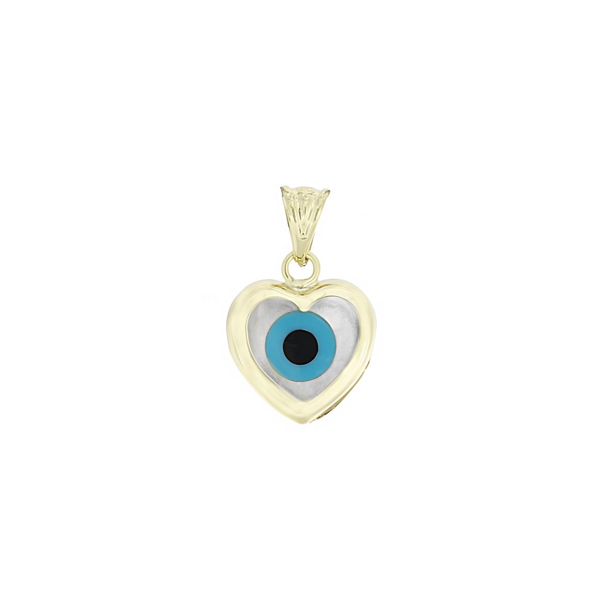 London Collection 14k Eye Small Heart Charm