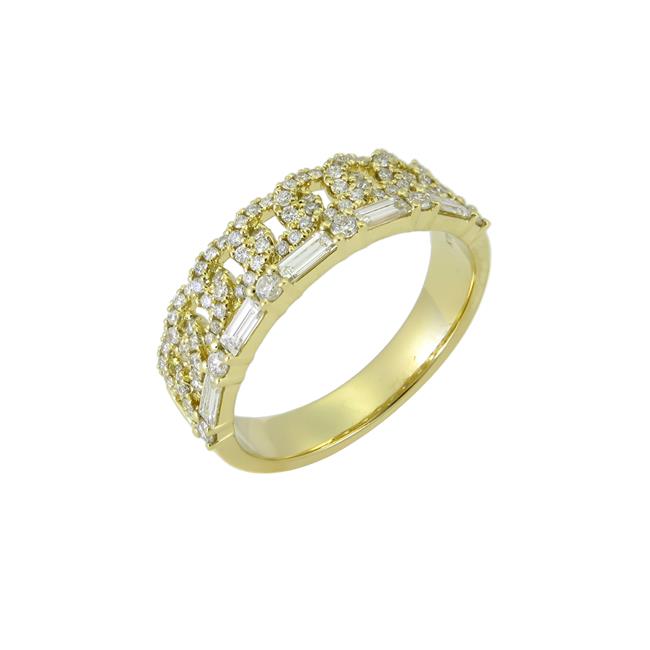 London Collection 18k Gold Diamond Link Ring