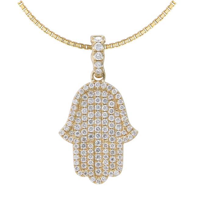 London Collection 18k Yellow Gold Hamsa Charm Necklace