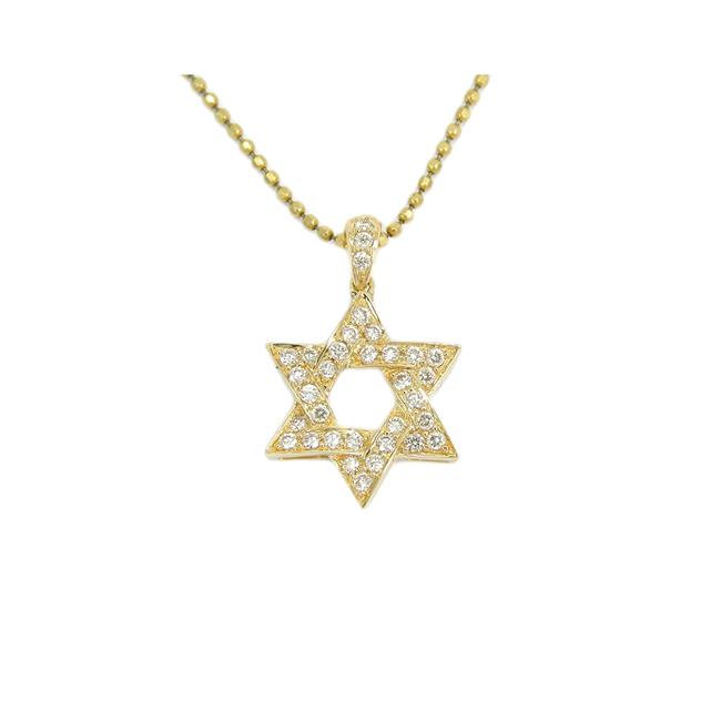 London Collection 18k Yellow Gold Diamond Star of David Necklace