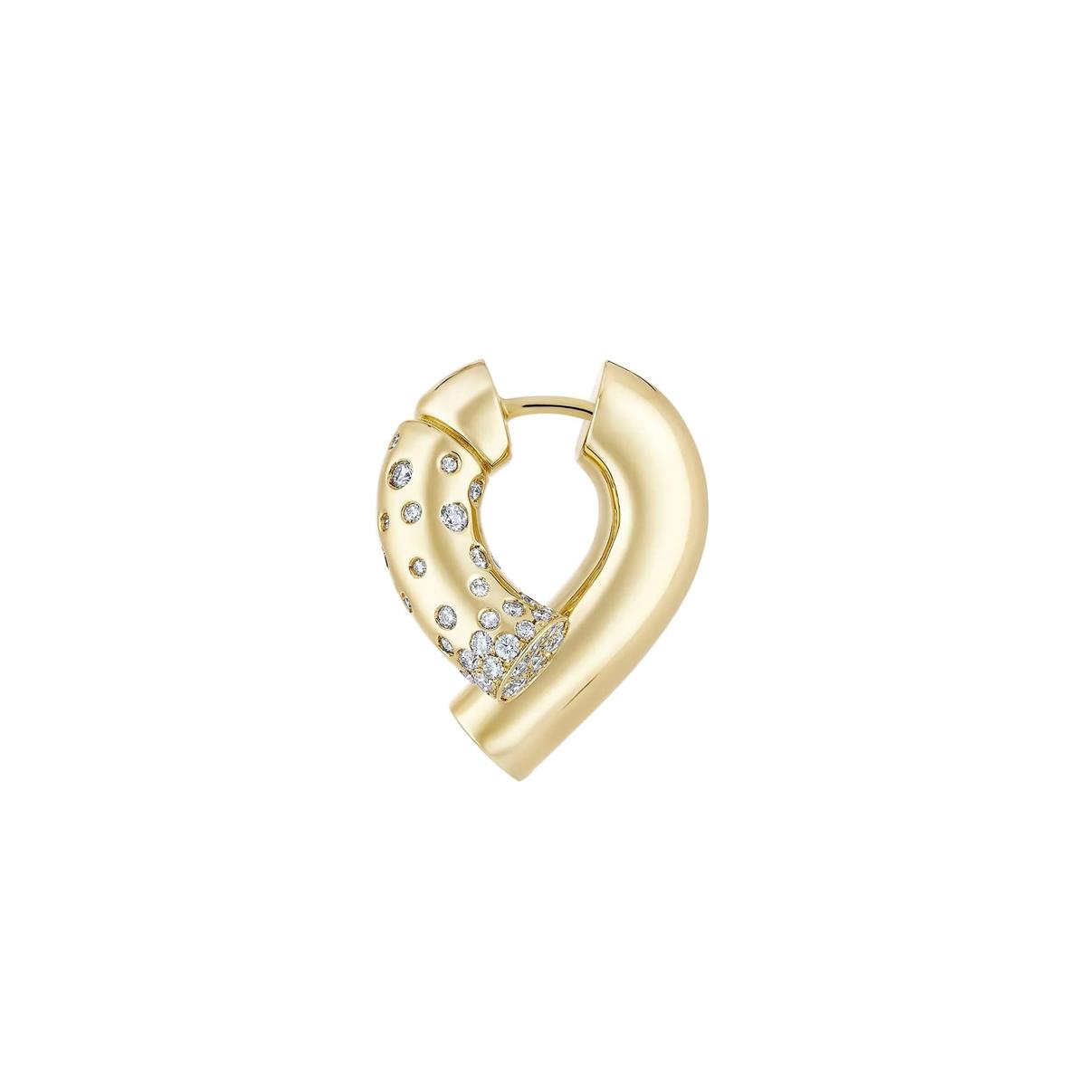 Tabayer Oera 18k Gold Pave Diamond Hoop Earrings