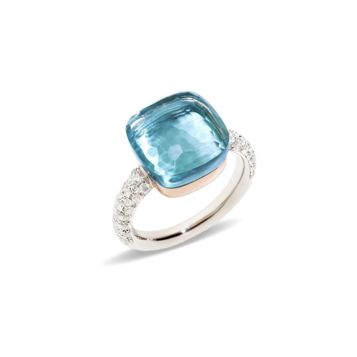 Pomellato Nudo Maxi Diamond and Topaz Ring