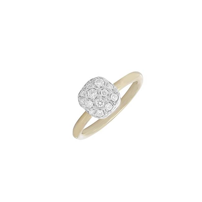 Pomellato Nudo Solitaire 18k Rose Gold Diamond Petit Ring