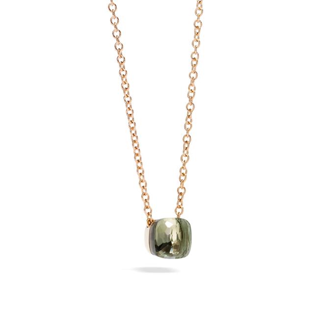 Pomellato Nudo 18k Rose and White Gold Prasiolite Necklace