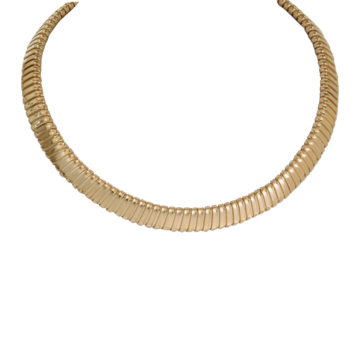 London Collection 14k Ridged Collar Necklace