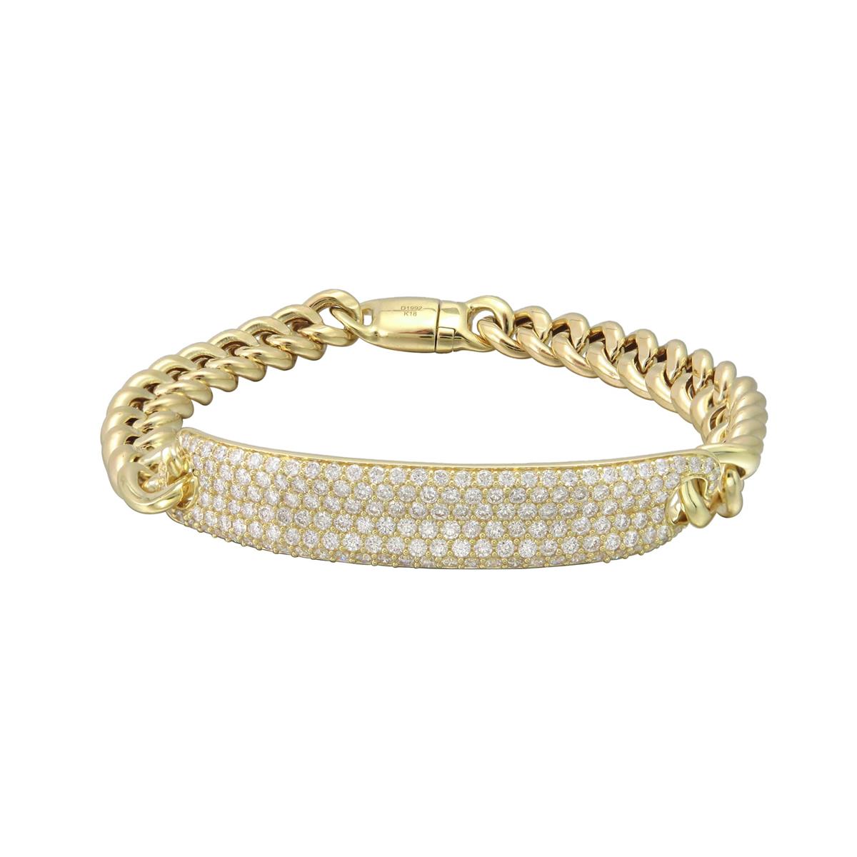 London Collection 18k Diamond Bar Link Bracelet