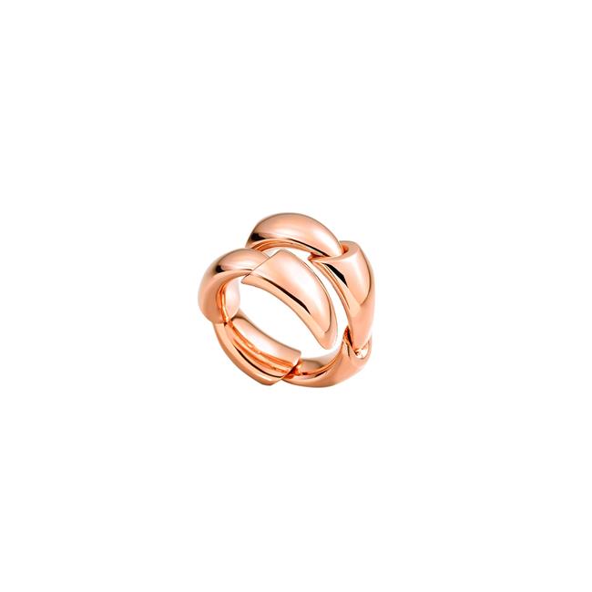 Vhernier Calla 18k Rose Gold Double Wrap Ring